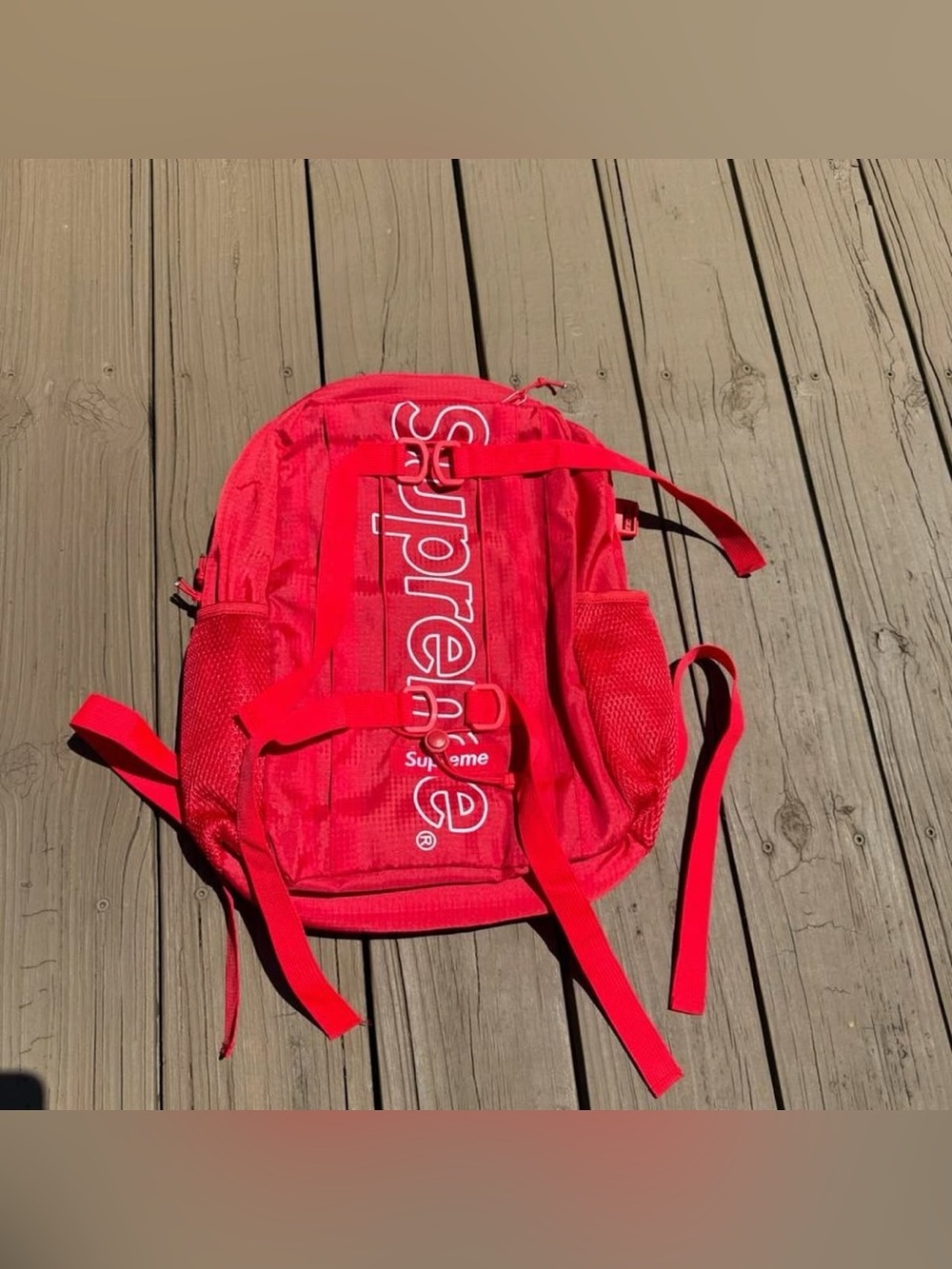 Supreme Red Logo Backpack